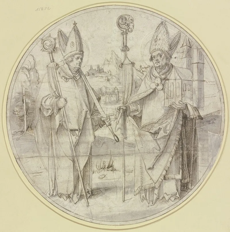 Zwei Heilige Bischofe Die Heiligen Kilian Und Wolfgang Von Regensburg
