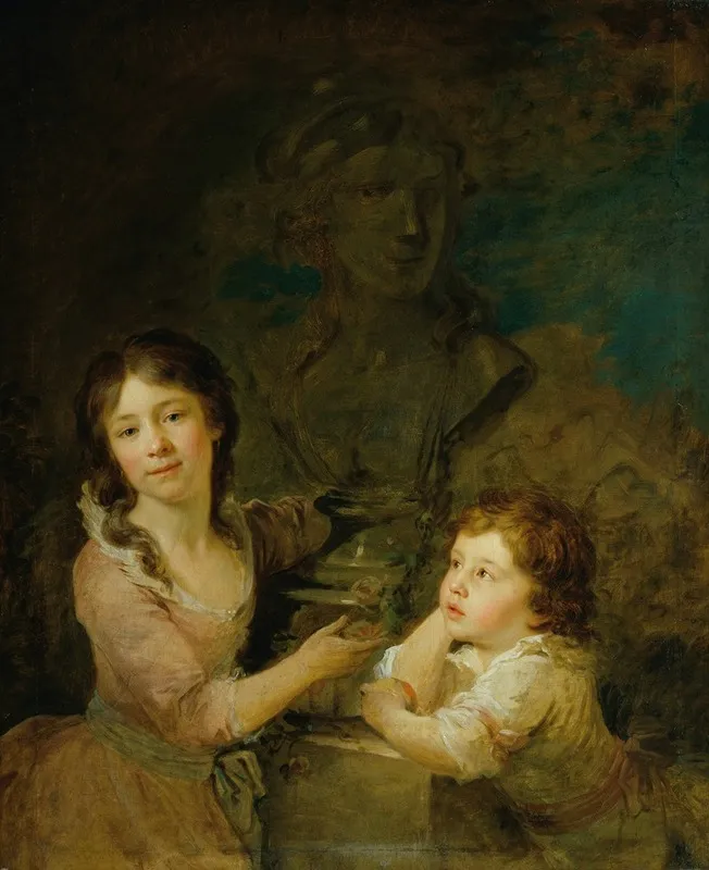 Zwei Kinder Aus Der Familie Der Grafen Thomatis Wall Art by Johann Baptist von Lampi the Elder - High-Resolution Digital Print
