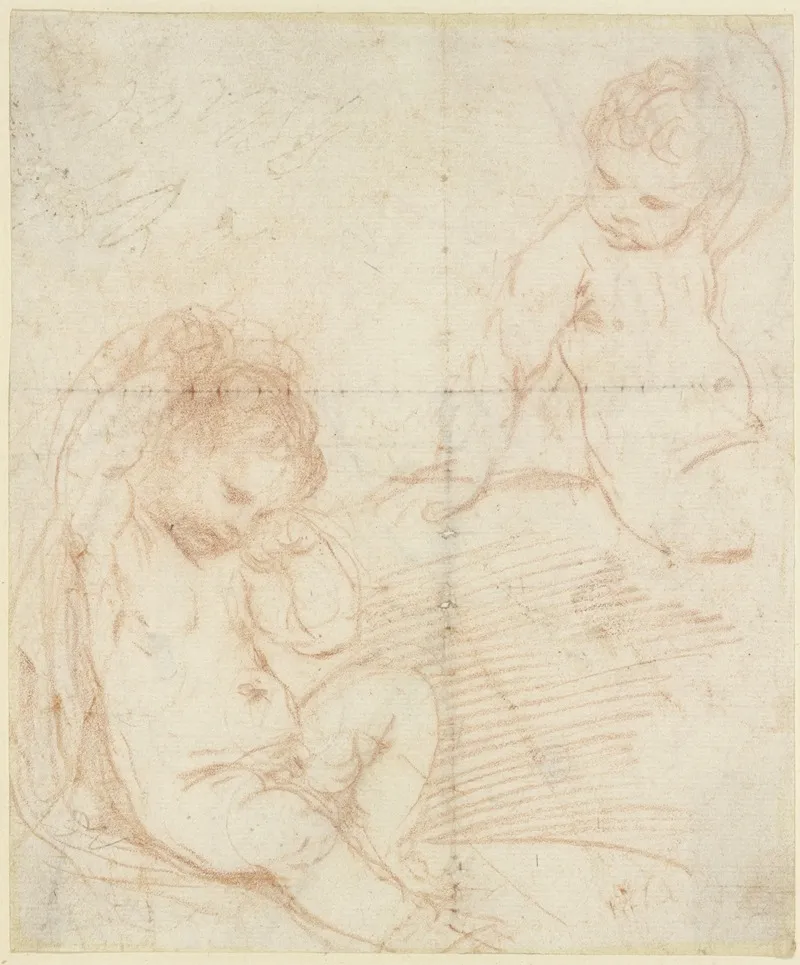 Zwei Nackte Kleinkinder Wall Art by Guercino - High-Resolution Digital Print
