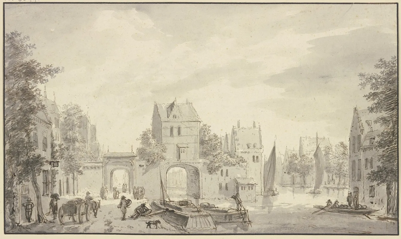 Zwei Stadttore Zu Wasser Und Zu Land