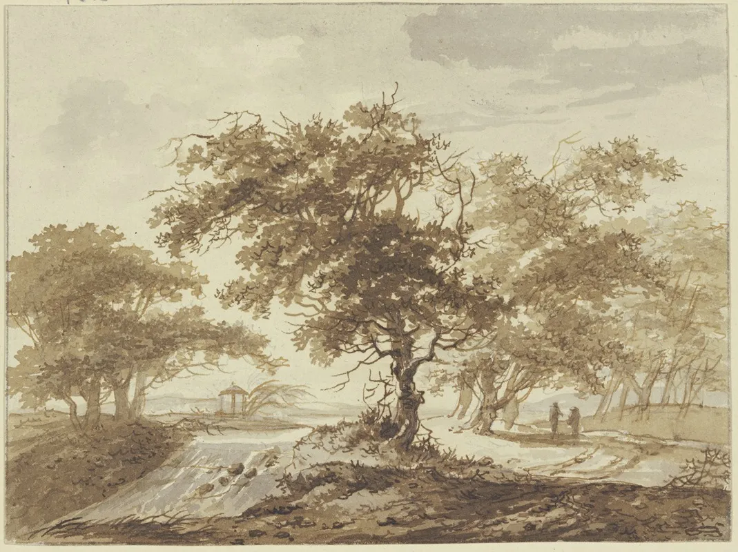 Zwischen Baumgruppen Ein Wasserfall Wall Art by Hermanus van Brussel - High-Resolution Digital Print