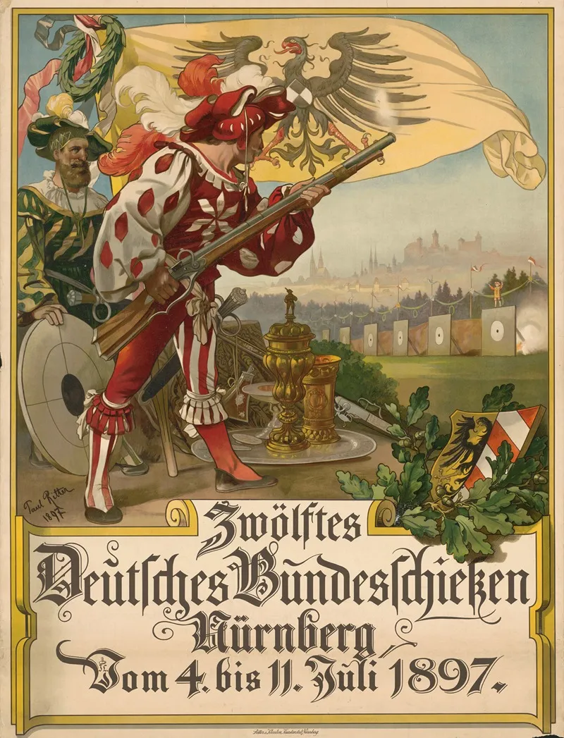 Zwolftes Deutsches Bundesschiesen Nurnberg Wall Art by Paul Ritter - High-Resolution Digital Print