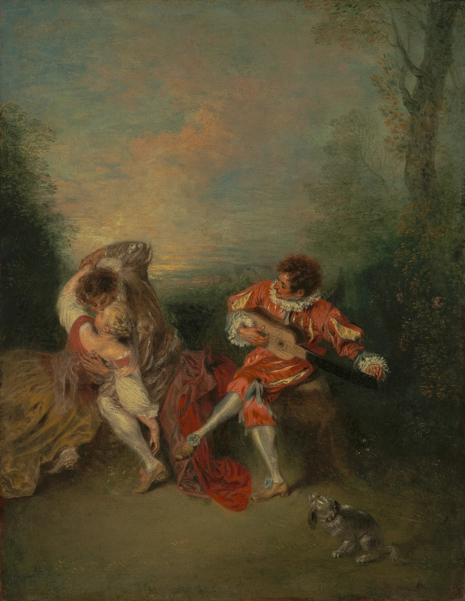 La Surprise Wall Art by Jean-Antoine Watteau - Canvas Print