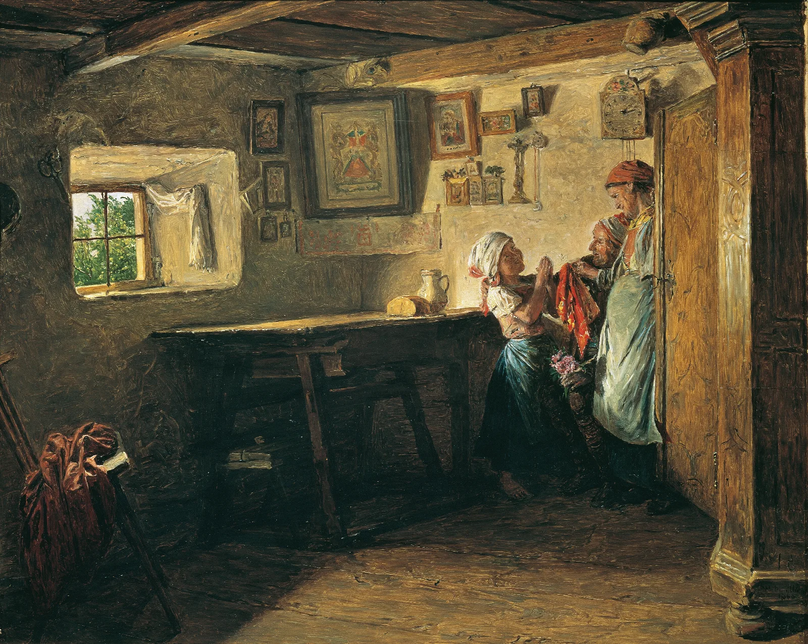 Der Alte Kasten Wall Art by Ferdinand Georg Waldmüller - Canvas Print