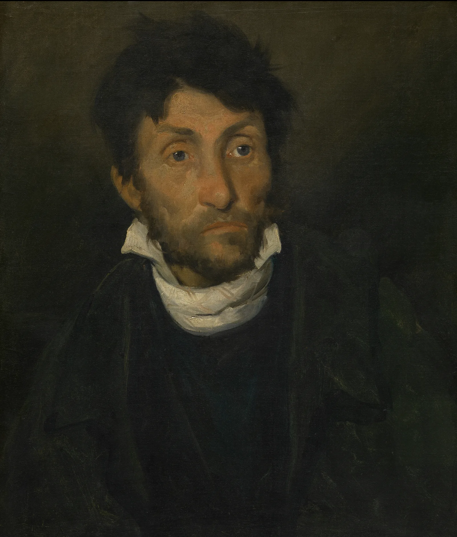 Portrait Of A Kleptomaniac Wall Art by Théodore Géricault - Canvas Print