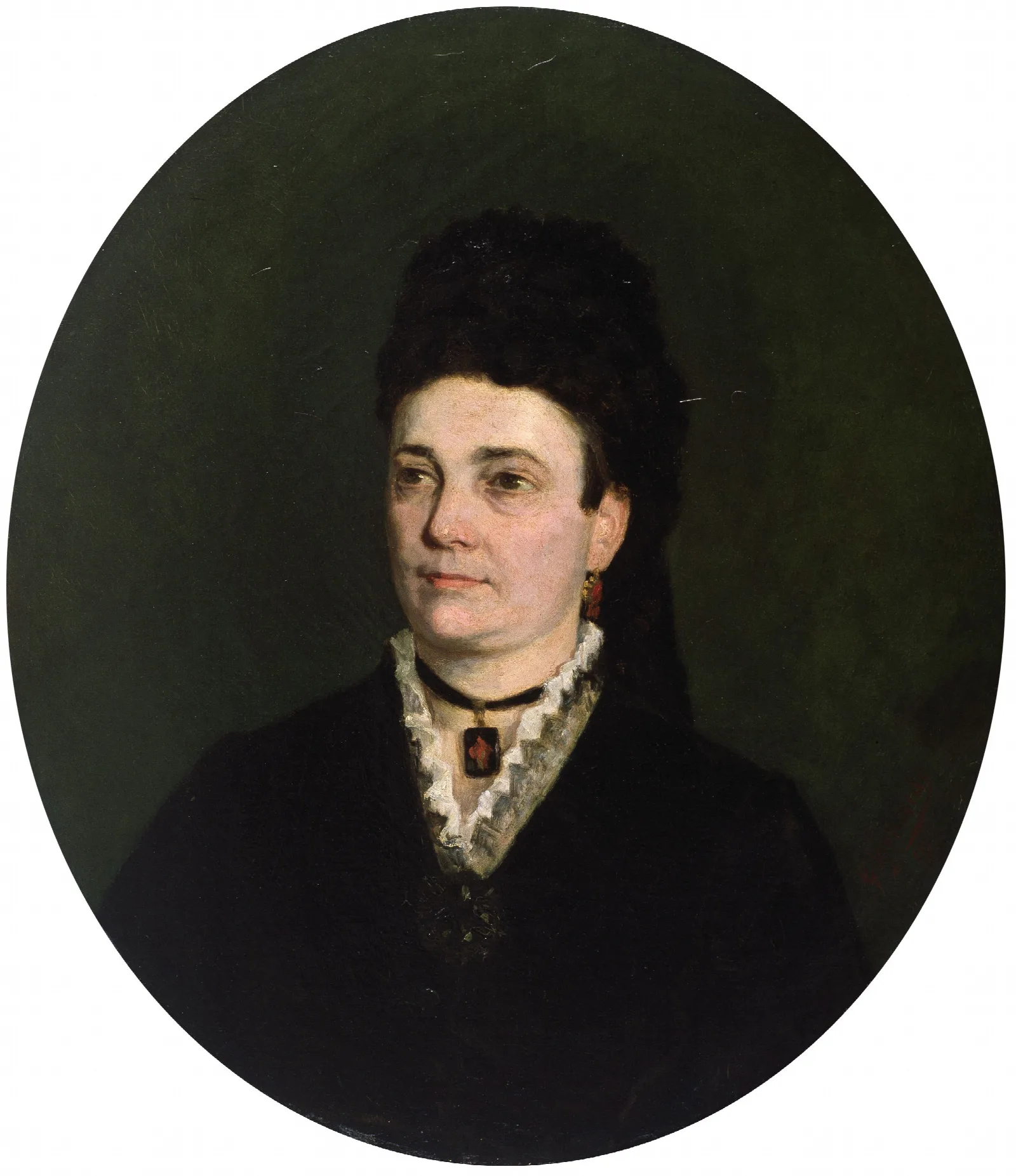 Portrait Of A Woman 384 Wall Art by Gustave Vanaise - Canvas Print