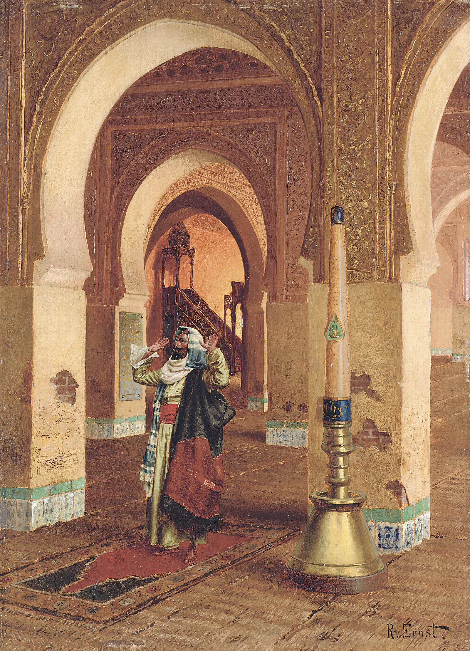 The Prayer 2 Wall Art by Rudolf Ernst - Canvas Print