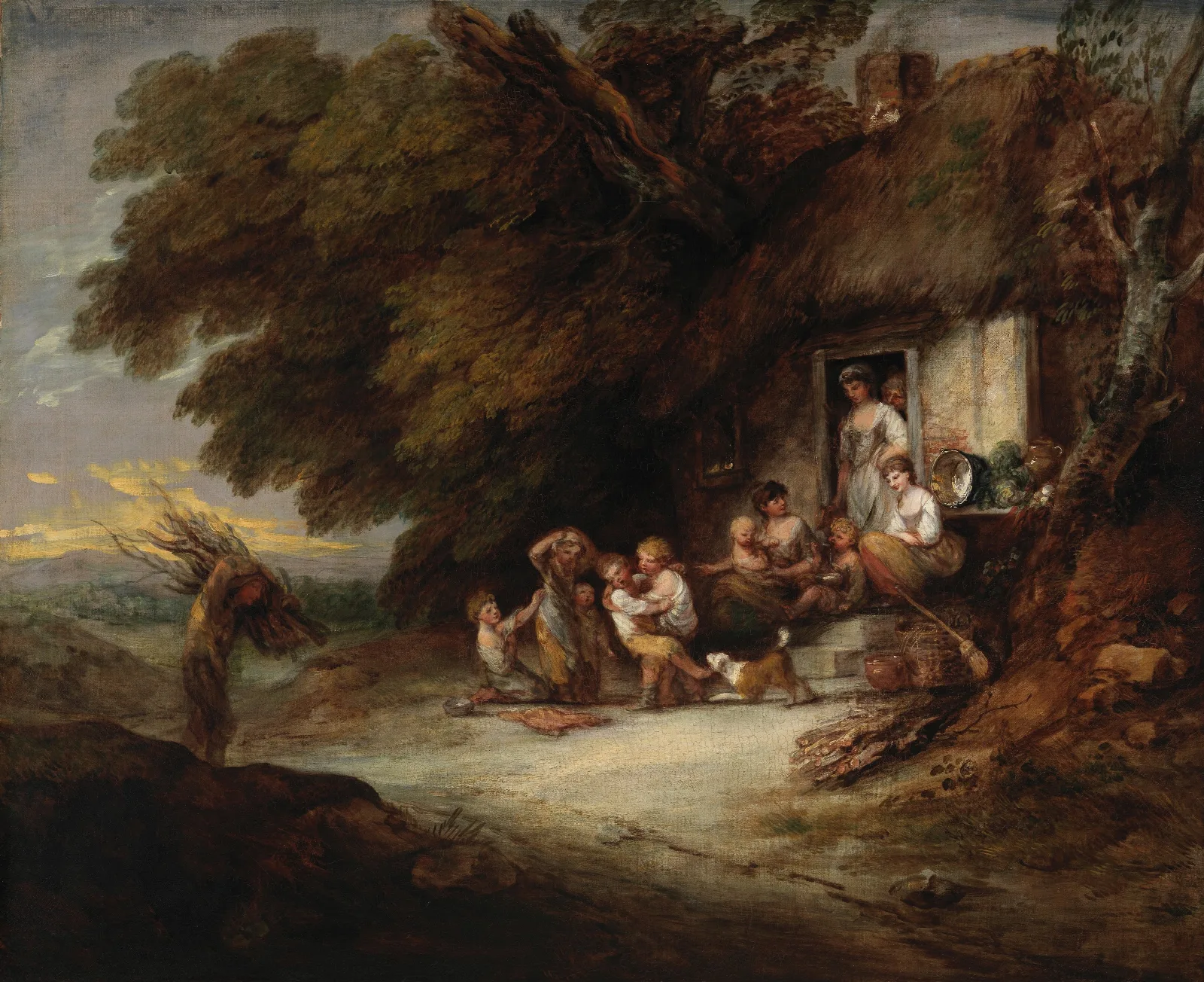 The Cottage Door Wall Art by Thomas Gainsborough - Canvas Print