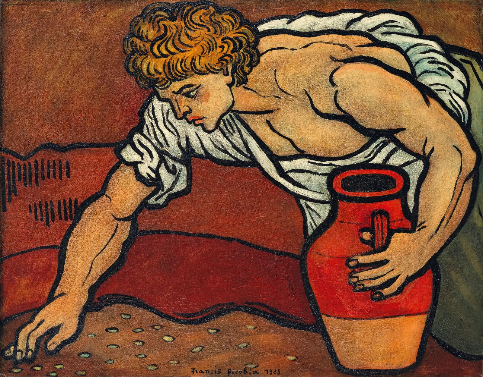 Sans Titre Garcon A La Cruche Wall Art by Francis Picabia - Canvas Print