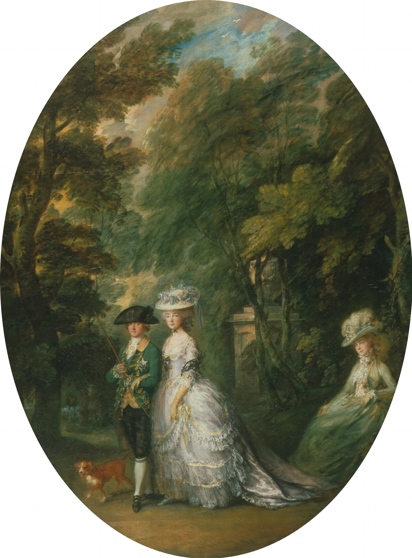 Henry Duke Of Cumberland 1745 90 With The Duchess Of Cumberland 1743 1808 And Lady Elizabeth Lu Wall Art by Thomas Gainsborough - Canvas Print