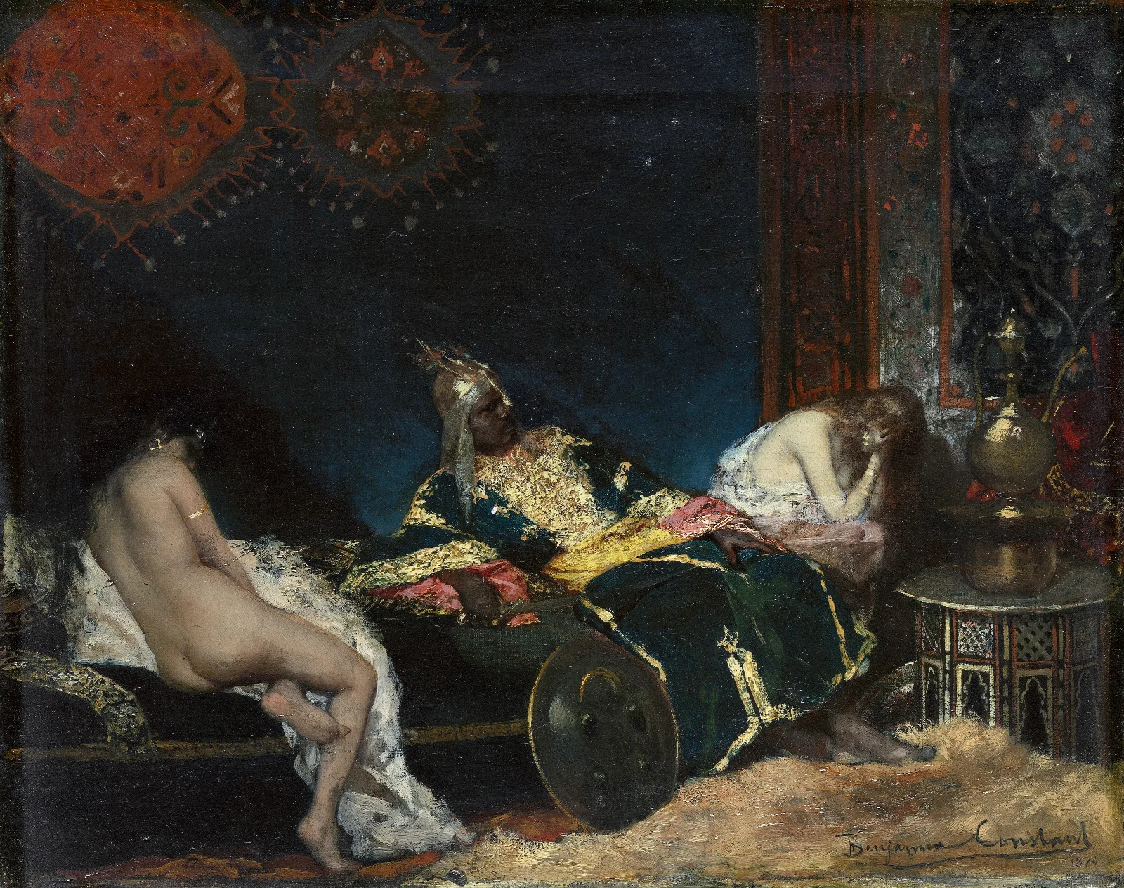 The Serbian Concubine Wall Art by Jean-Joseph-Benjamin Constant - Canvas Print