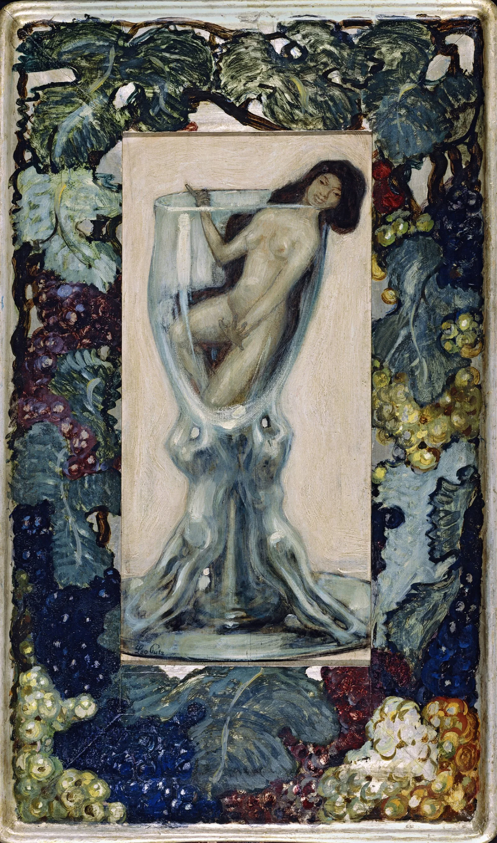 Madchen Im Glas Wall Art by Leo Putz - Canvas Print