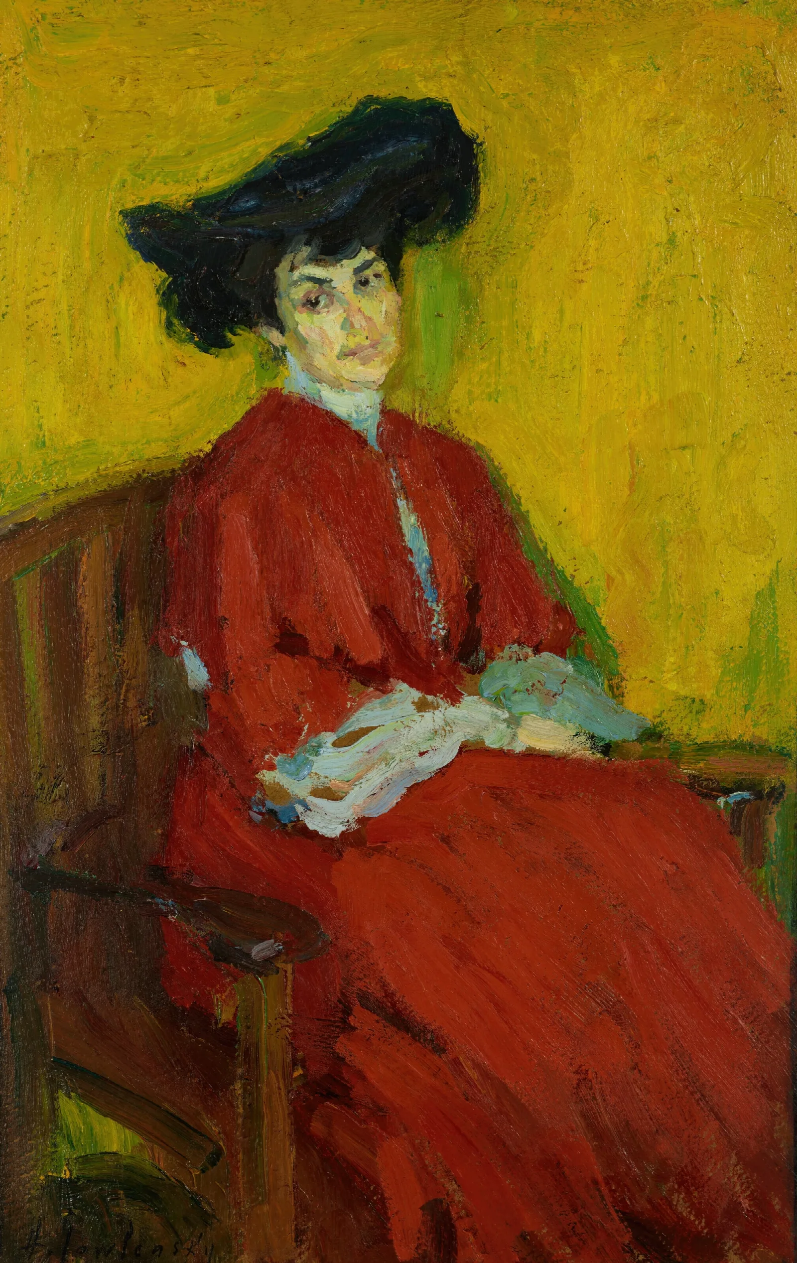 Portrait Frau Gindus Wall Art by Alexej von Jawlensky - Canvas Print