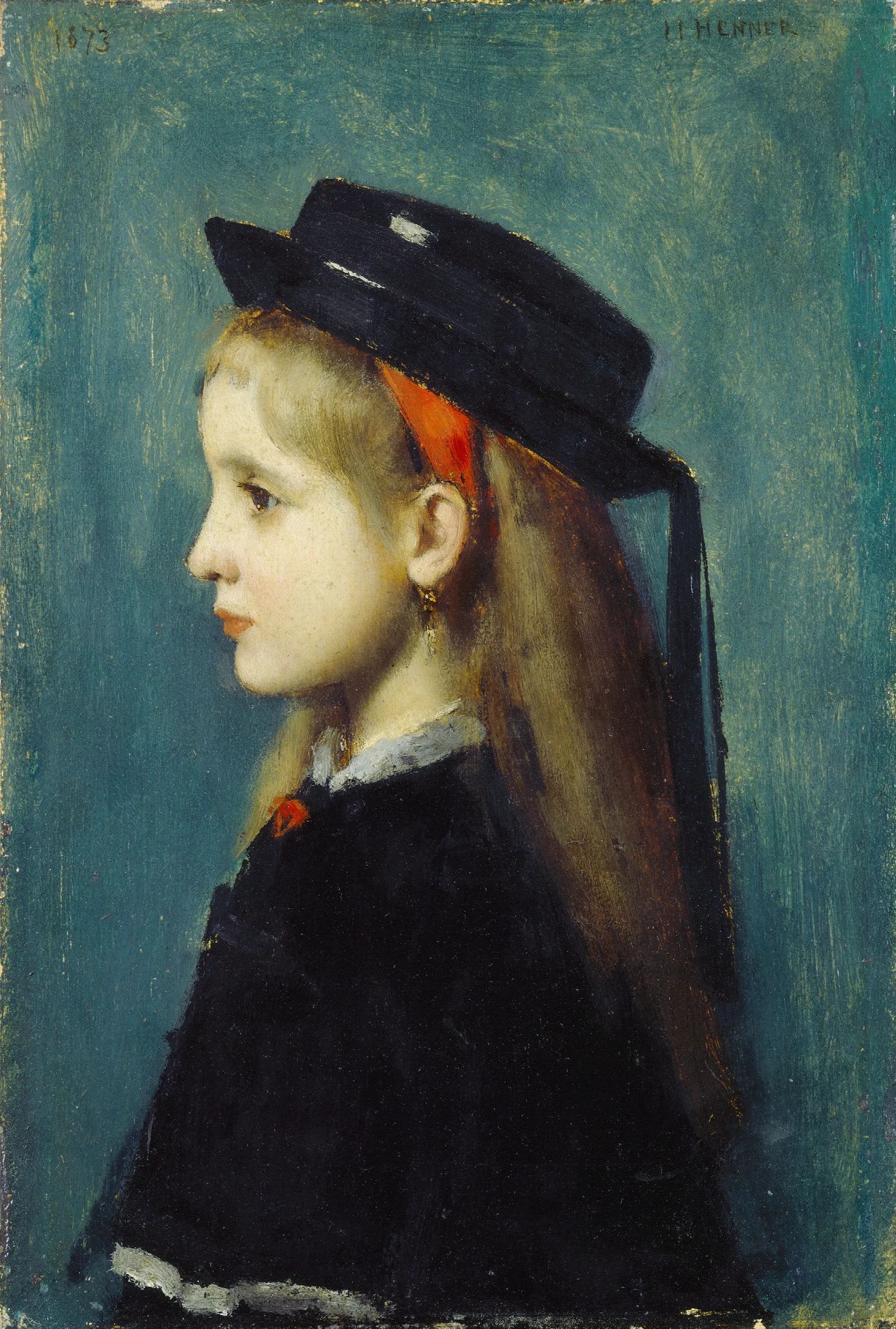 Alsatian Girl Wall Art by Jean-Jacques Henner - Canvas Print