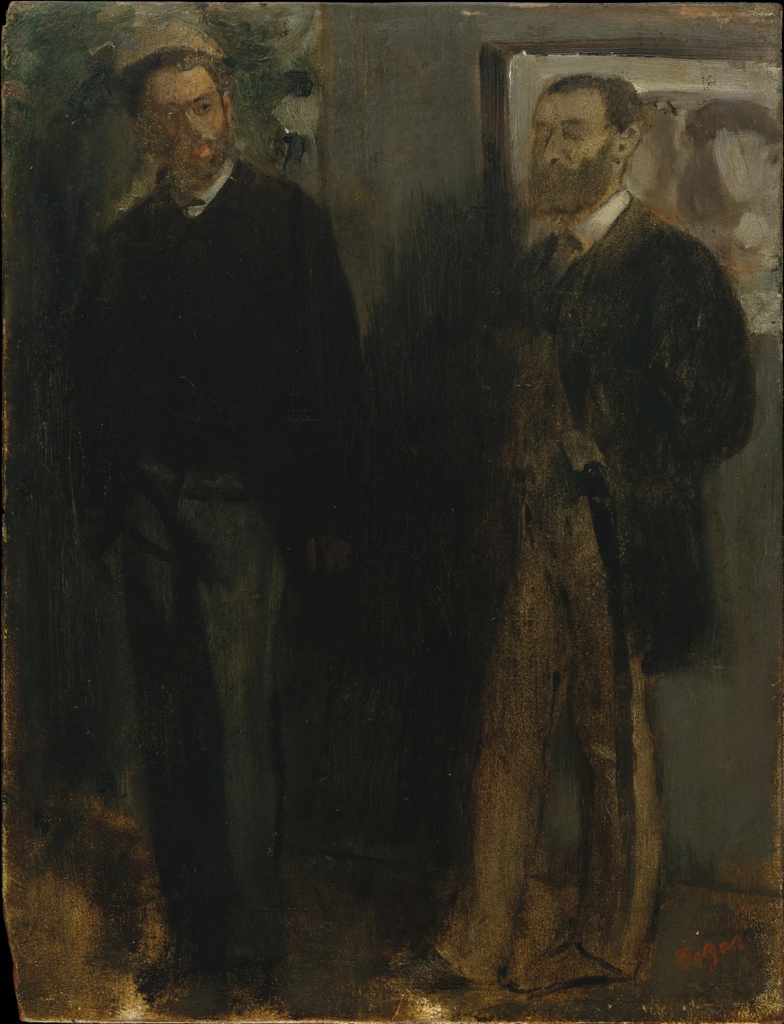 Two Men 2 Wall Art by Edgar Degas - Canvas Print