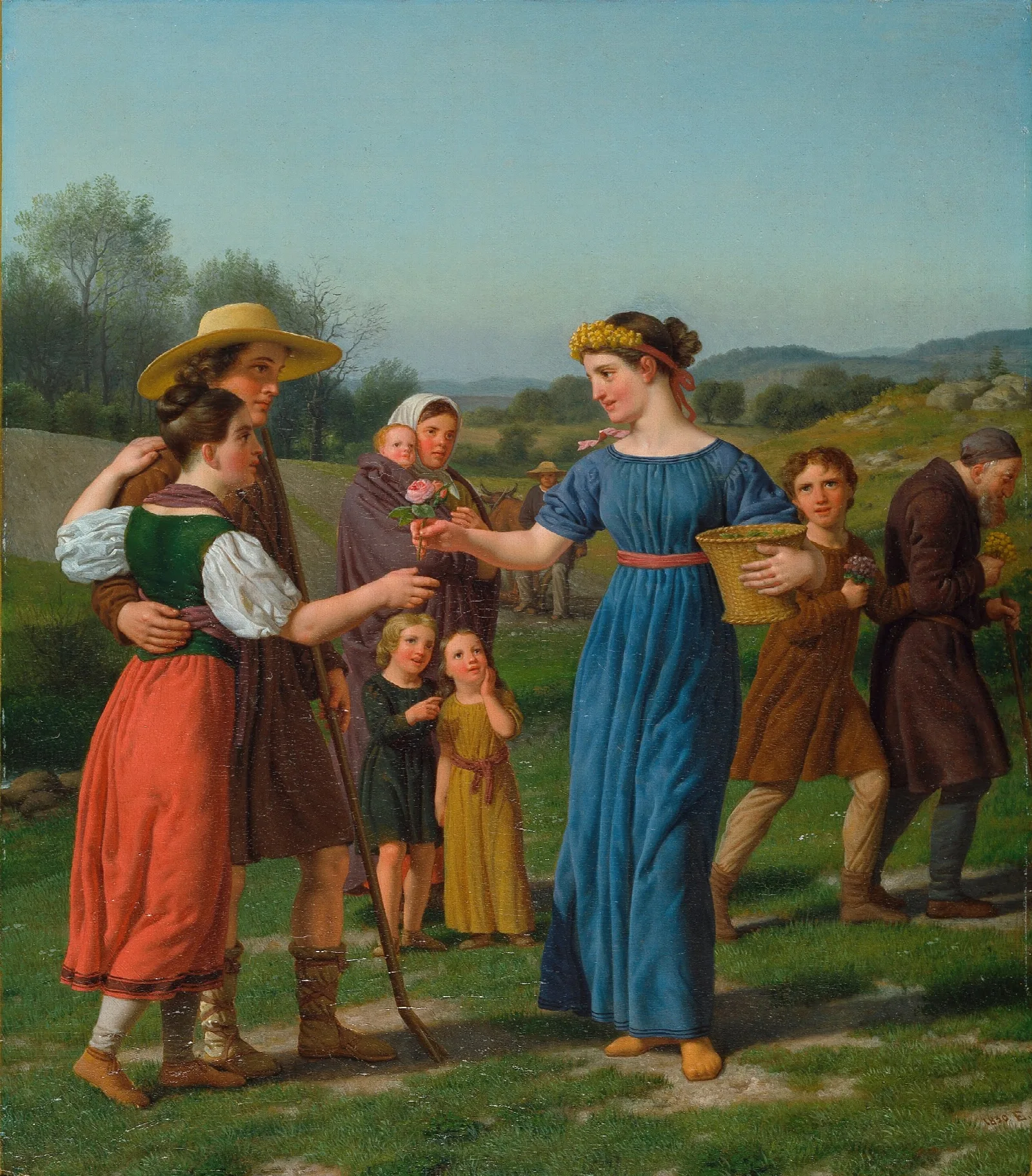 The Maiden From Afar From The Poem By Schiller Wall Art by Christoffer Wilhelm Eckersberg - Canvas Print