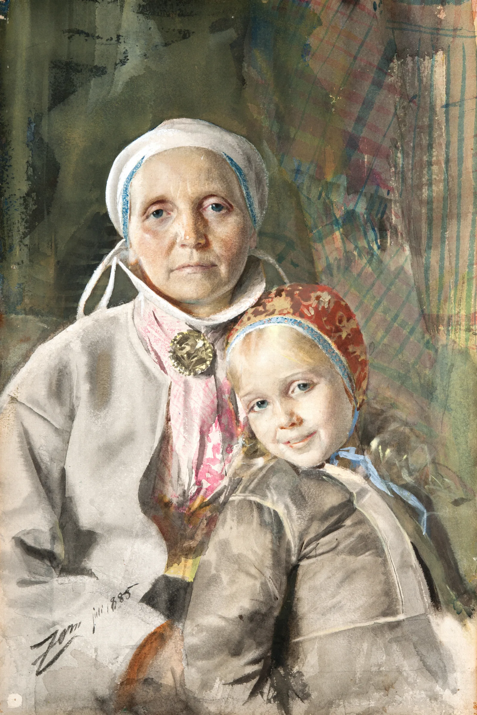 Mona And Karin Wall Art by Anders Zorn - Canvas Print