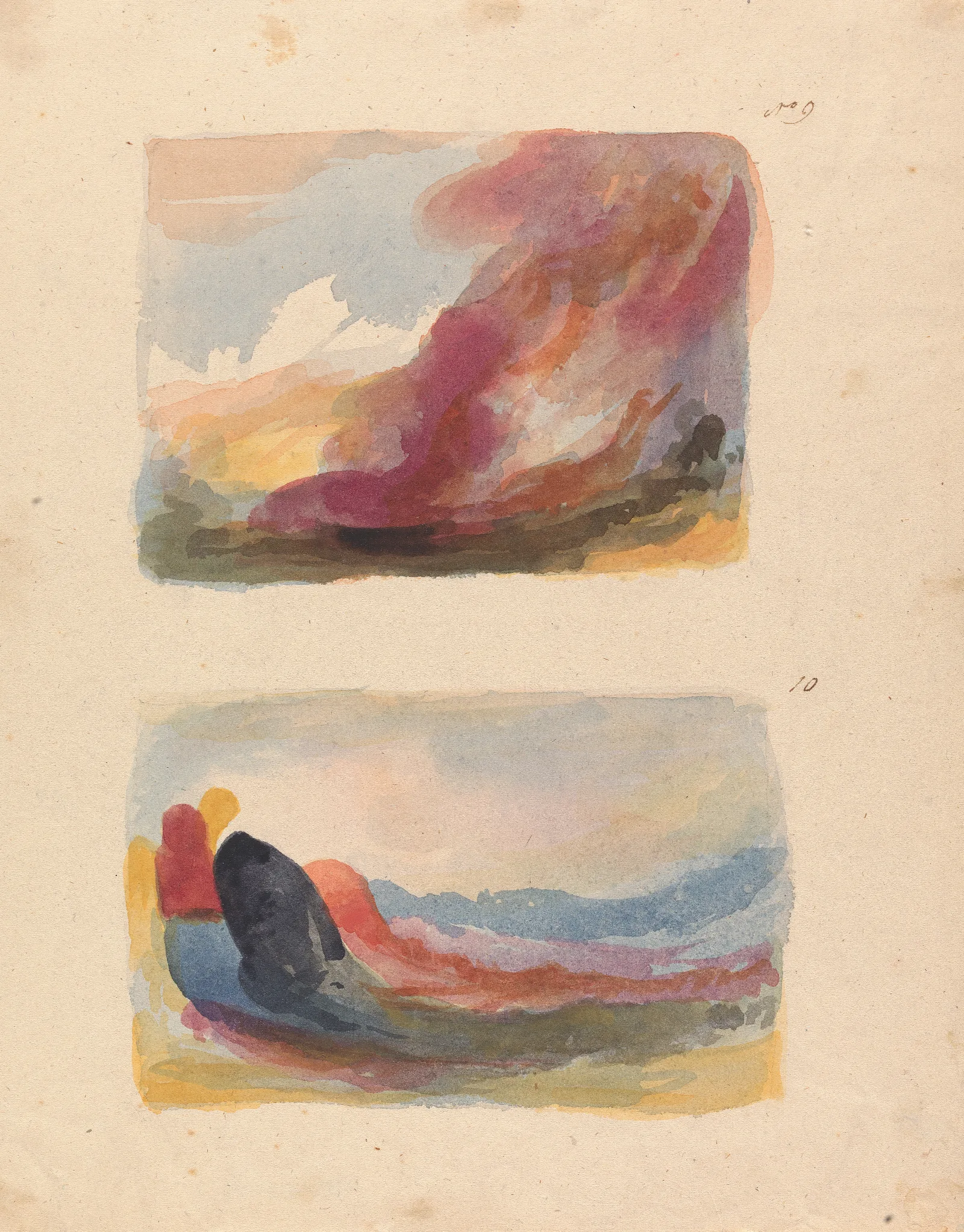 Landscape Color Wash Titian No 9 Landscape Color Wash Rubens No 10 Wall Art by Thomas Sully - Canvas Print