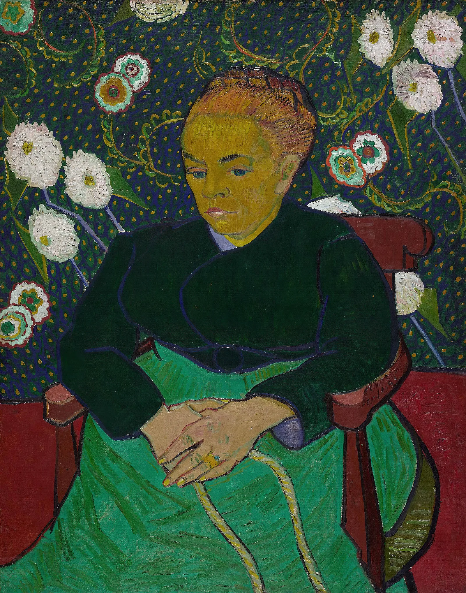Madame Roulin Rocking The Cradle La Berceuse Wall Art by Vincent van Gogh - Canvas Print