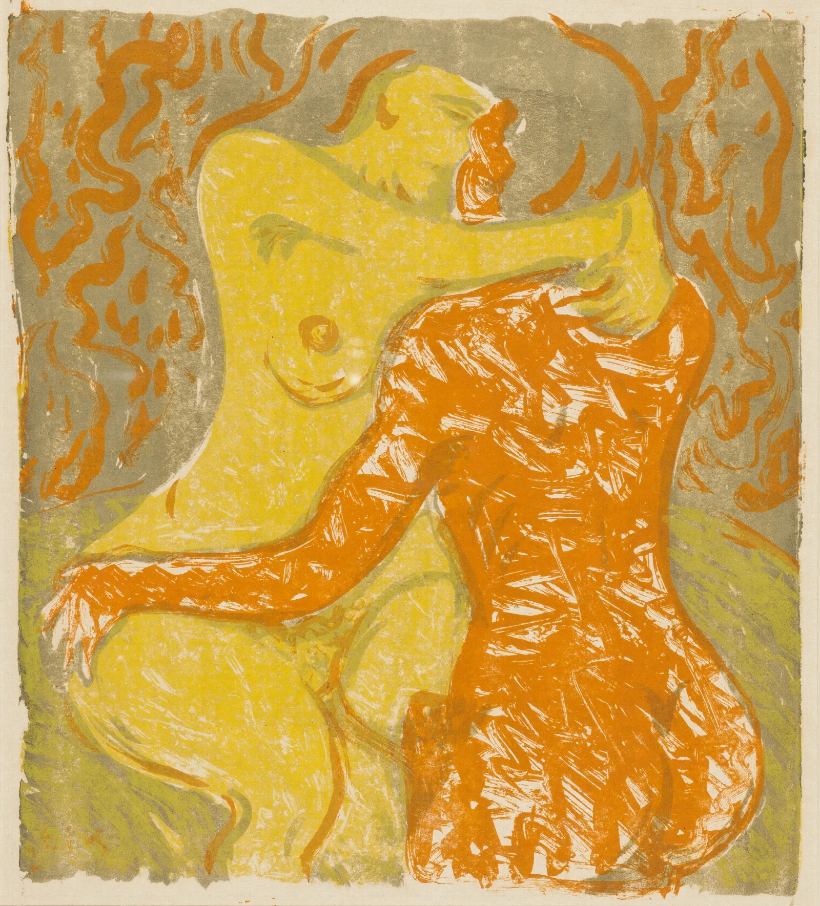 Love Scene Wall Art by Ernst Ludwig Kirchner - Canvas Print