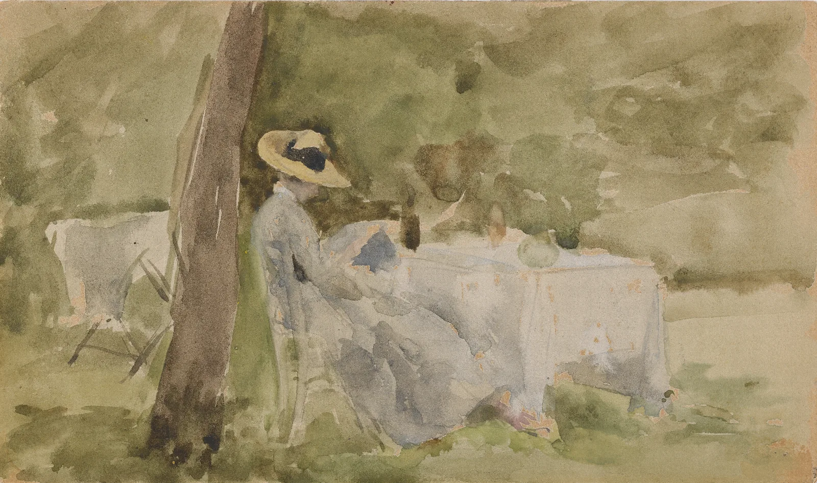 Breakfast In The Garden Wall Art by James Abbott McNeill Whistler - Canvas Print