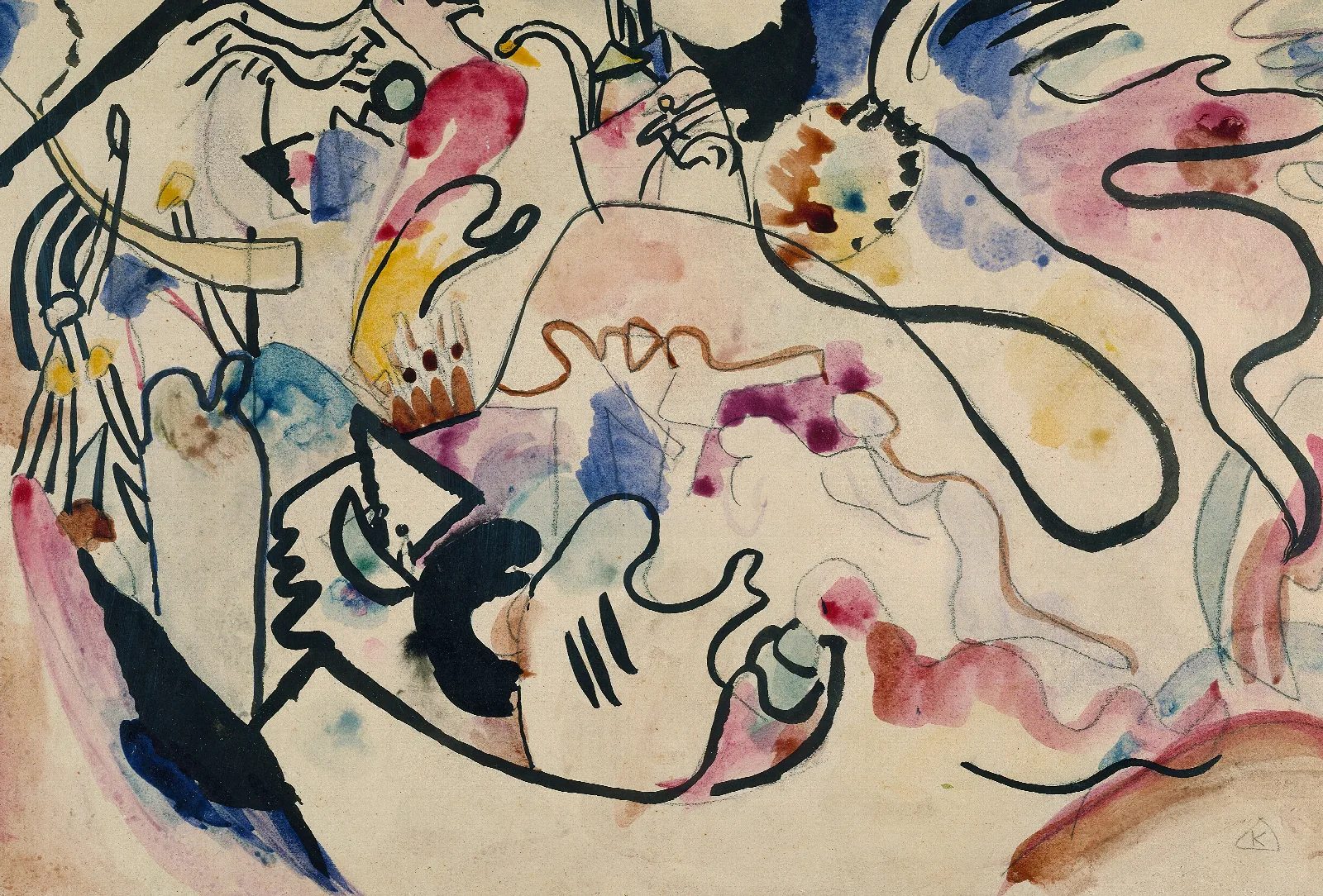 Aquarell Nr 8 Jungster Tag Wall Art by Wassily Kandinsky - Canvas Print