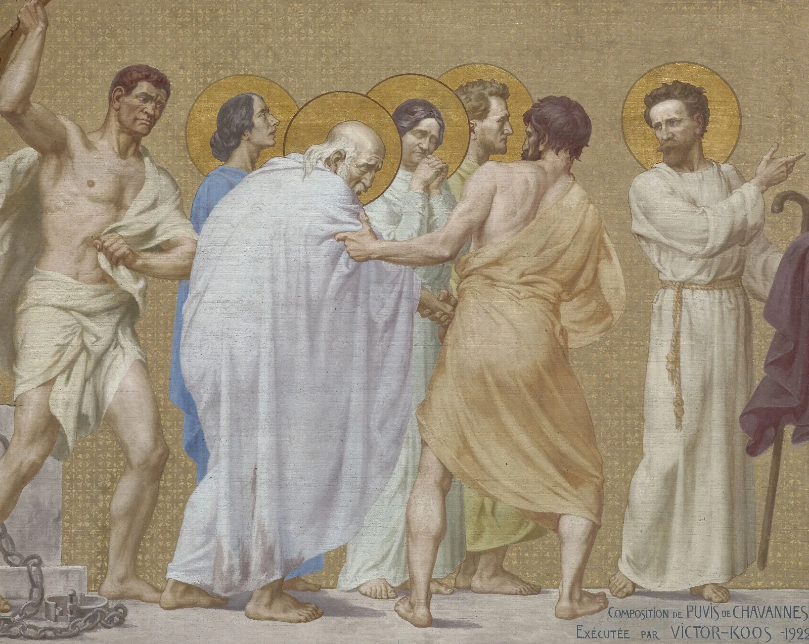 Procession 10 Wall Art by Pierre Puvis de Chavannes - Canvas Print