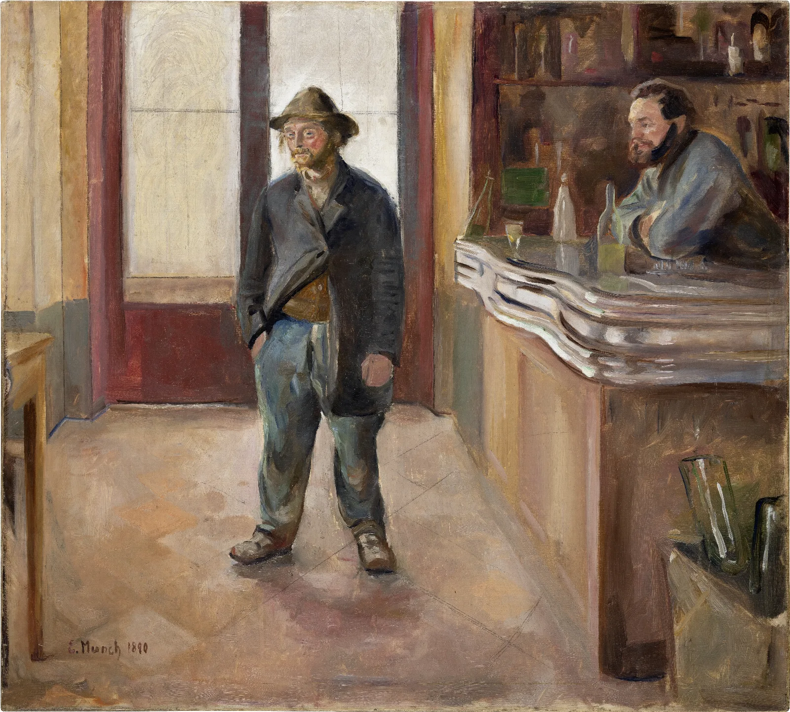 In The Tavern Wall Art by Edvard Munch - Canvas Print