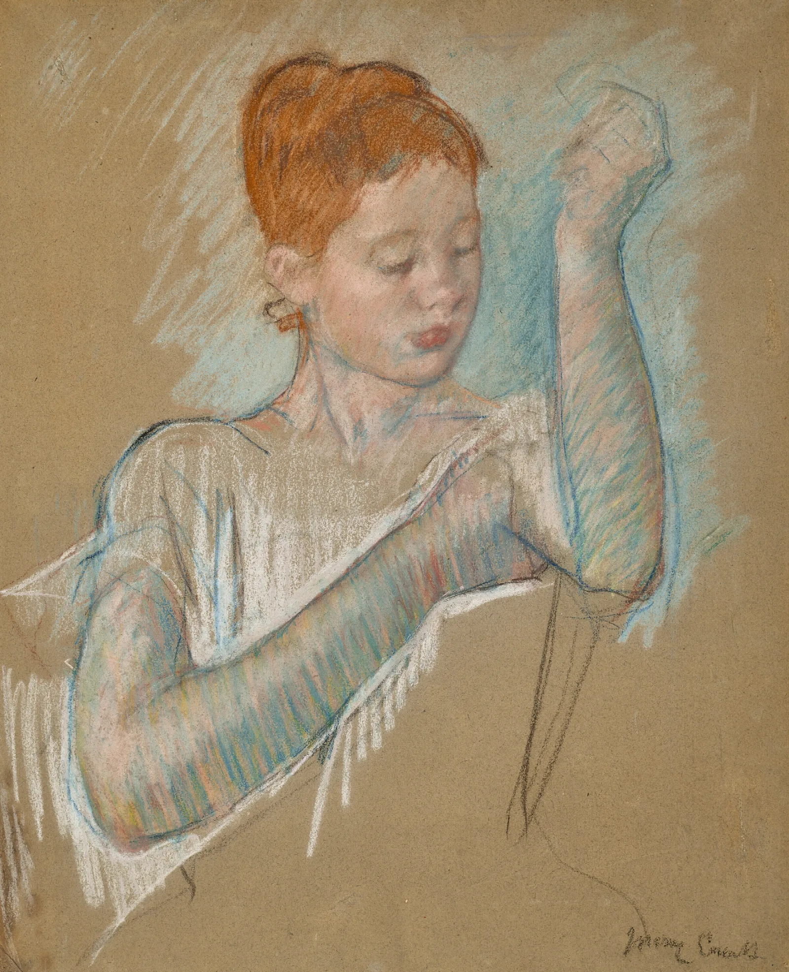 The Long Gloves Wall Art by Mary Cassatt - Canvas Print
