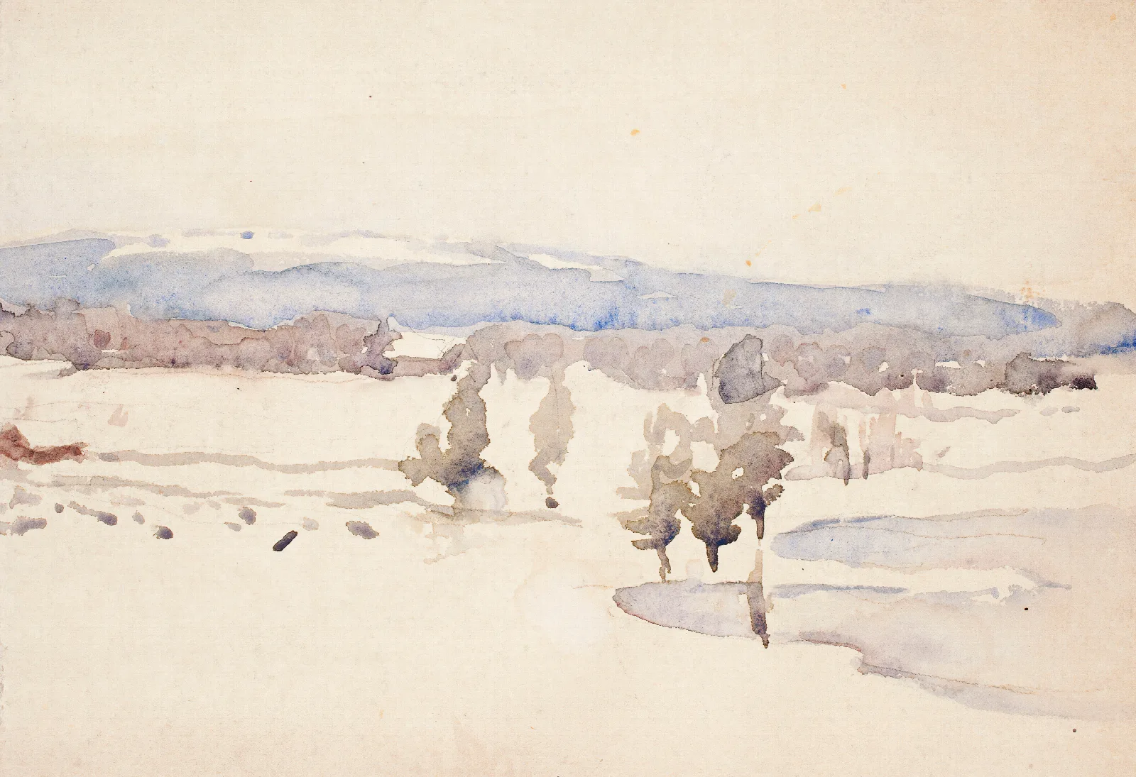 Late Winter Landscape Wall Art by Venny Soldan-Brofeldt - Canvas Print