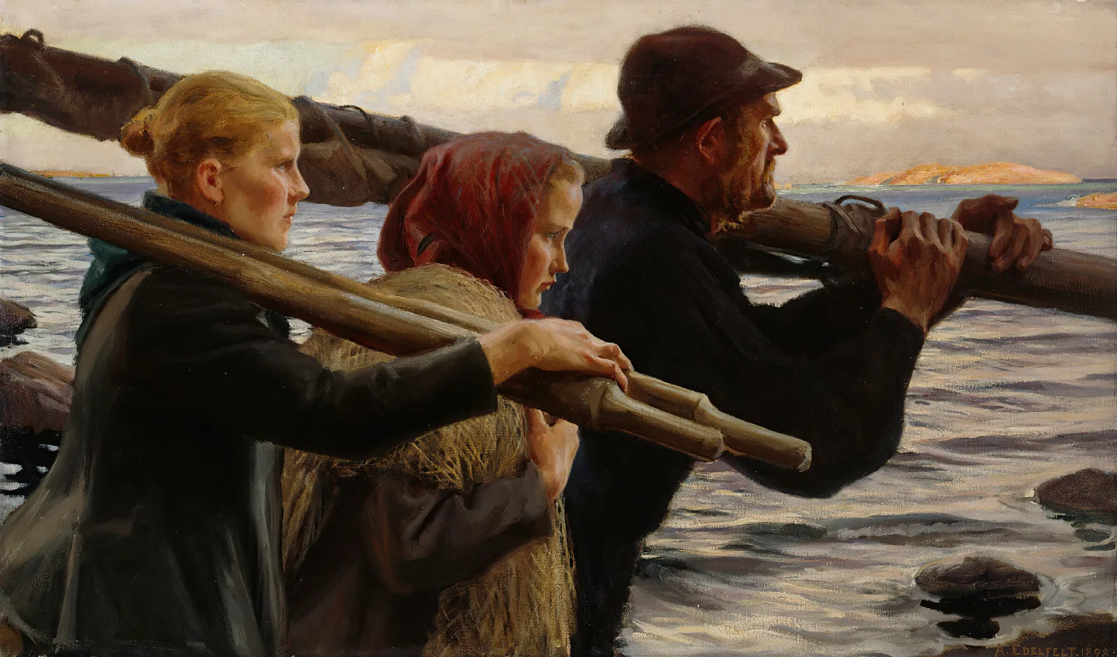 In The Outer Archipelago Wall Art by Albert Edelfelt - Canvas Print