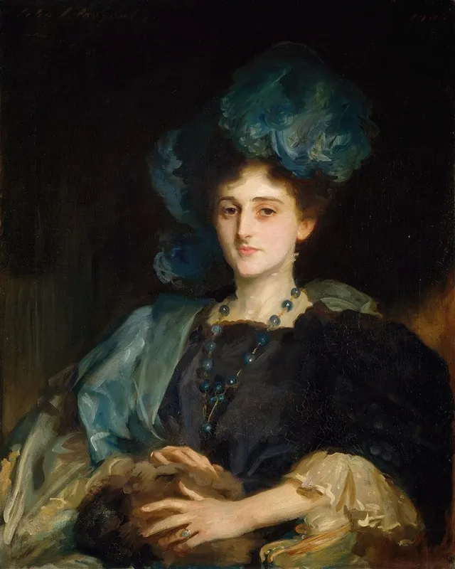 Portrait Of Miss Katherine Elizabeth Lewis Wall Art by John Singer Sargent - Canvas Print