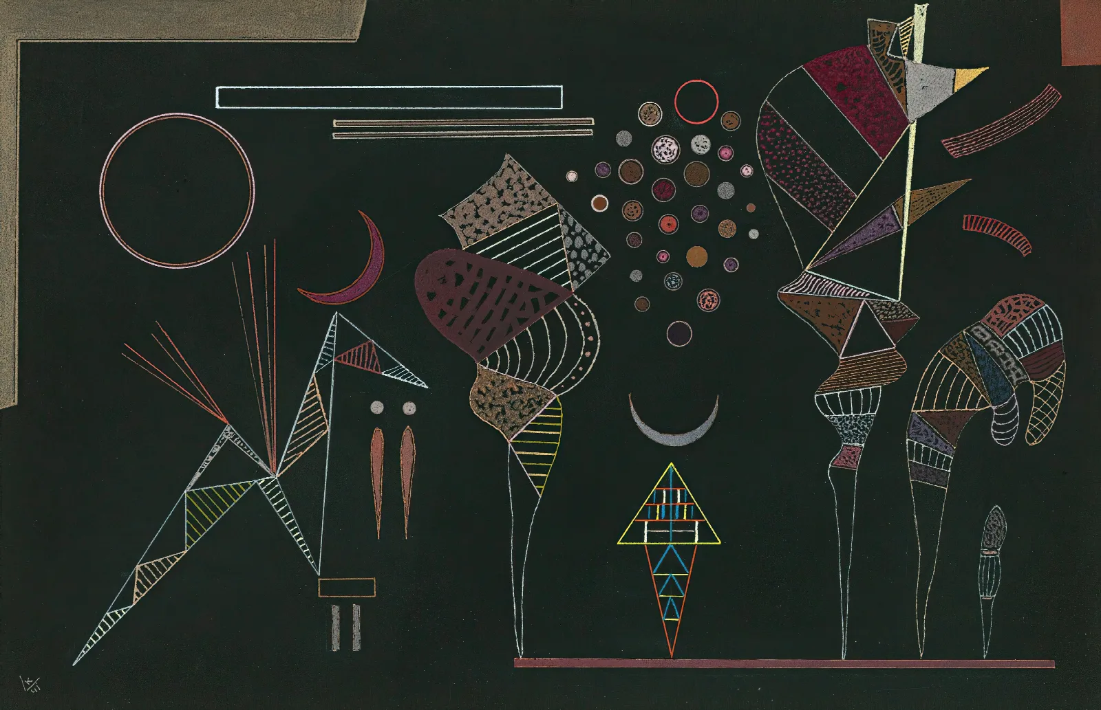 Etude Pour Contrastes Reduits 2 Wall Art by Wassily Kandinsky - Canvas Print