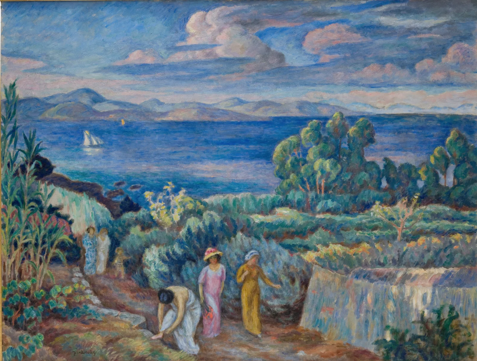 Return From A Swim Wall Art by Józef Pankiewicz - Canvas Print
