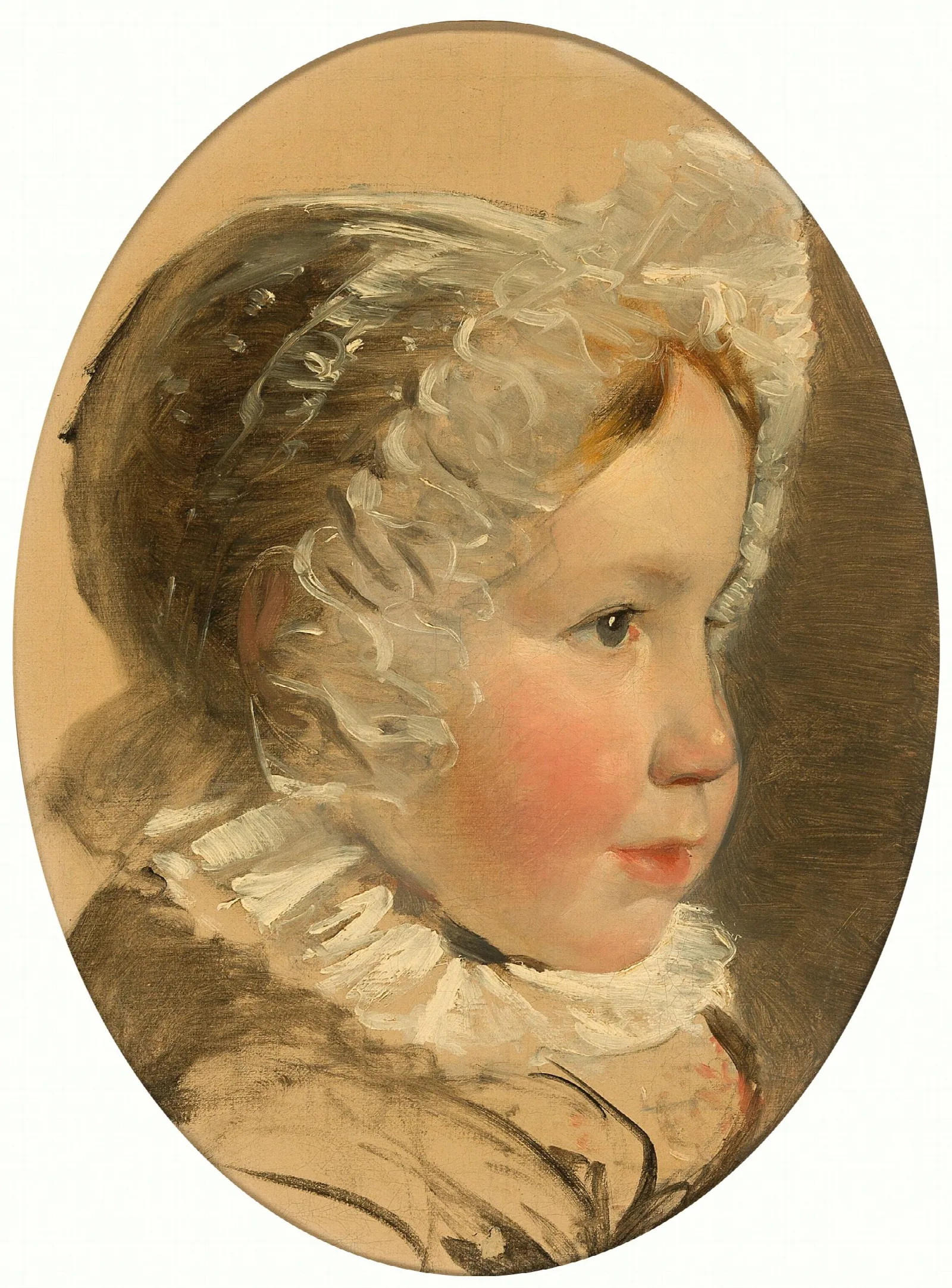 Portrait Of A Young Girl 36 Wall Art by Friedrich von Amerling - Canvas Print