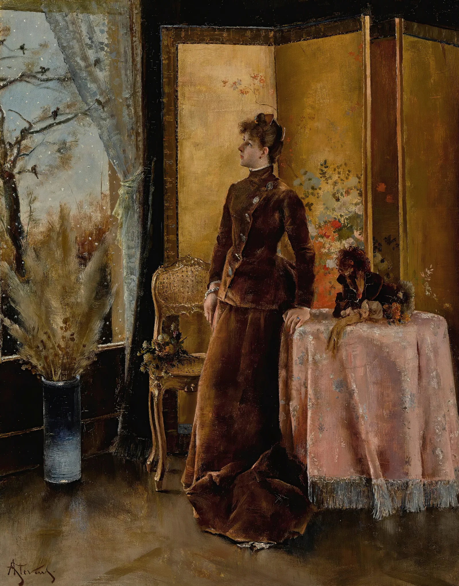 La Neige Wall Art by Alfred Stevens - Canvas Print