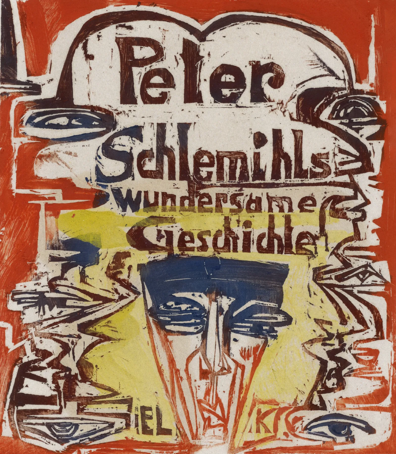 Titelblatt Der Holzschnittfolge Zu Adelbert Von Chamissos Erzahlung Peter Schlemihls Wundersame Geschichte Wall Art by Ernst Ludwig Kirchner - Canvas Print