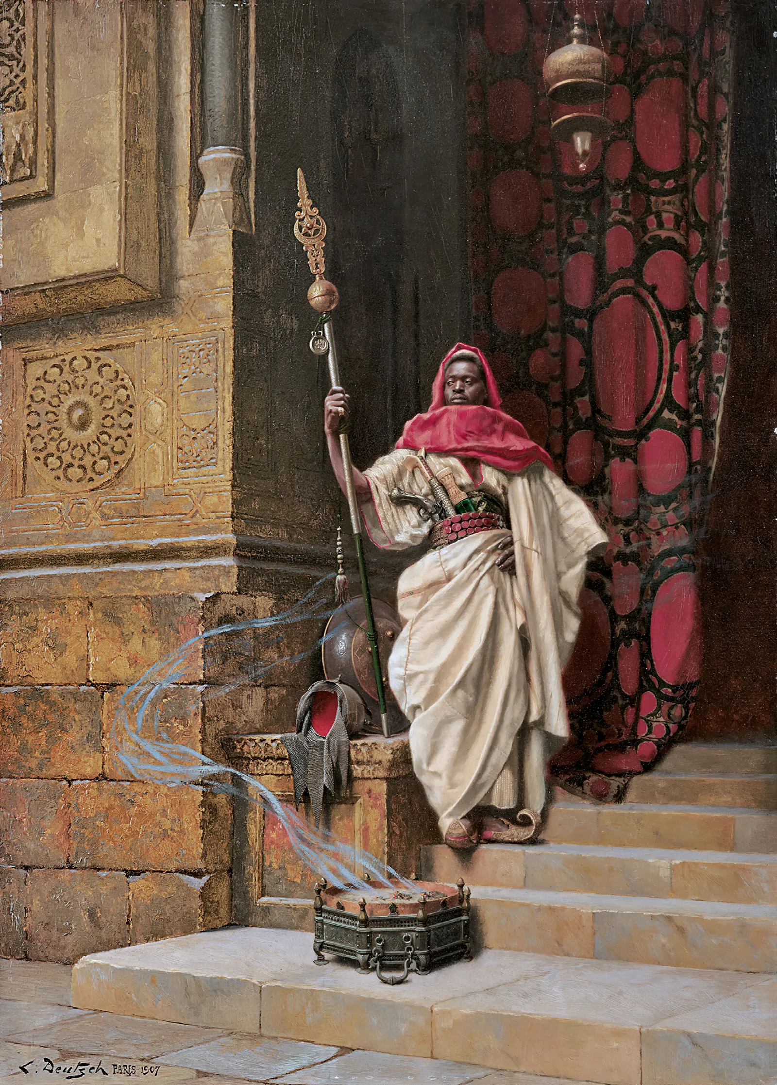 The Guard Wall Art by Ludwig Deutsch - Canvas Print