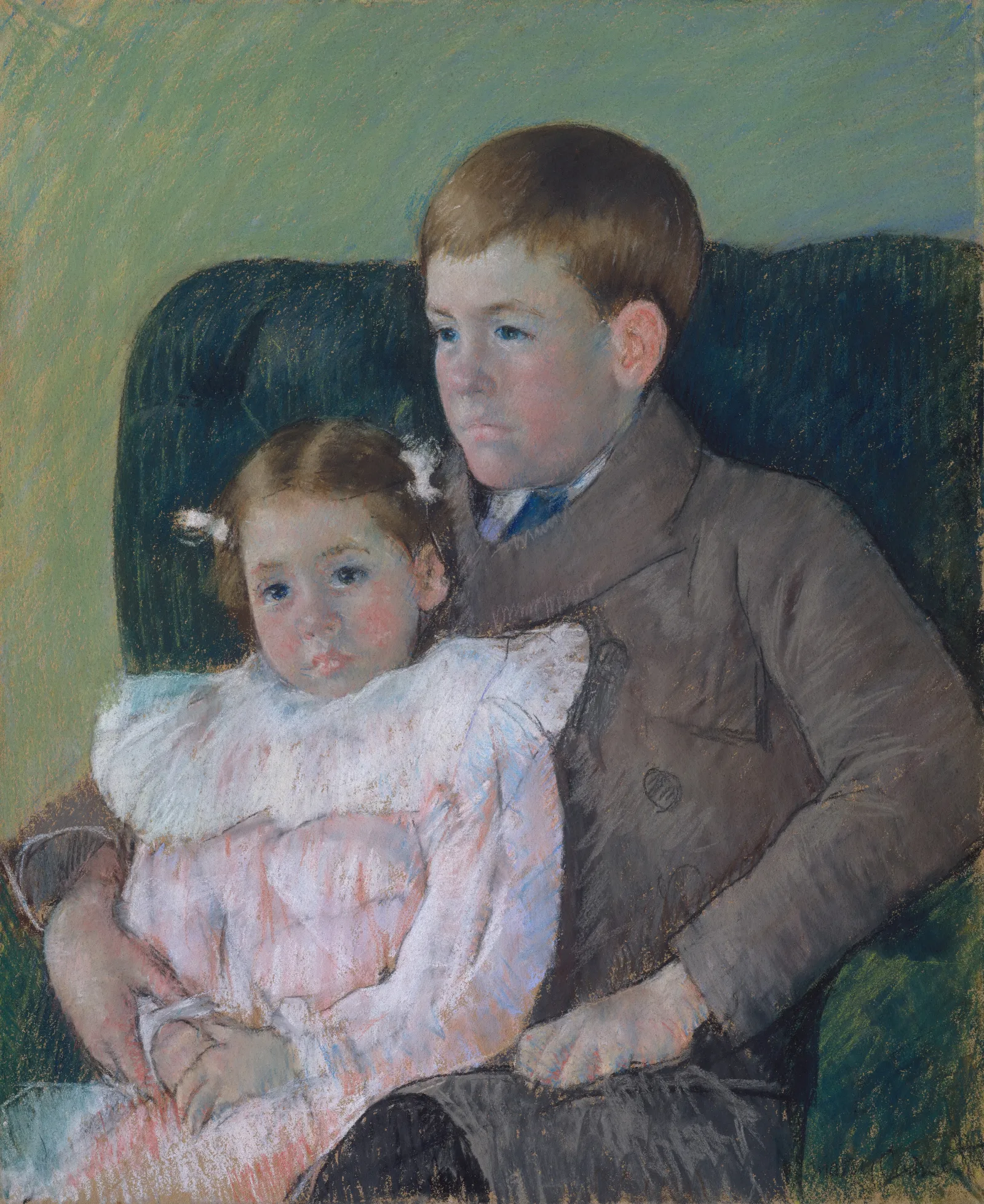 Gardner And Ellen Mary Cassatt Wall Art by Mary Cassatt - Canvas Print