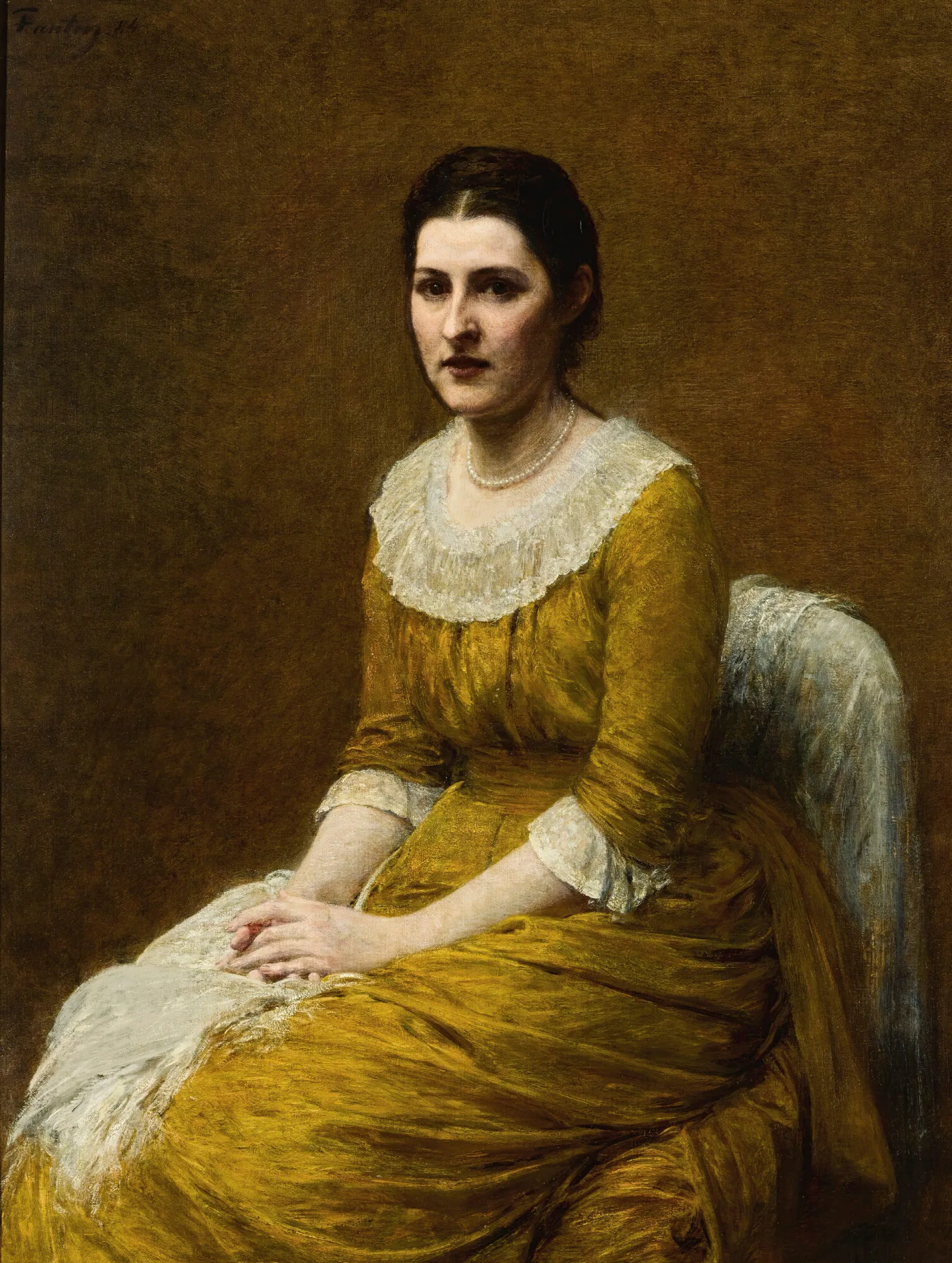 Miss Sarah Budgett Wall Art by Henri Fantin-Latour - Canvas Print
