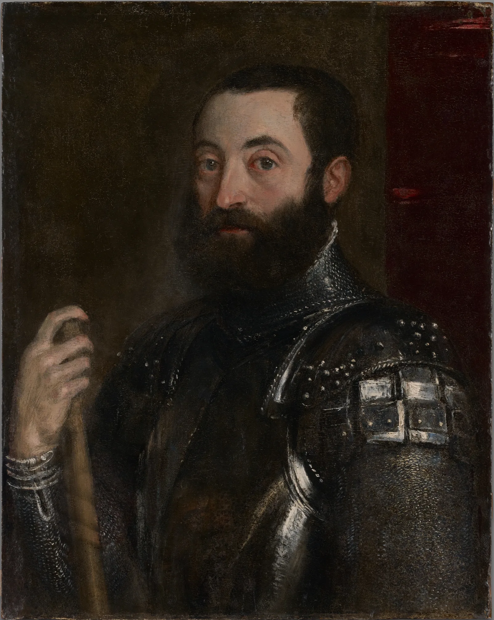 Portrait Of Guidobaldo Ii Della Rovere Duke Of Urbino Wall Art by Titian - Canvas Print