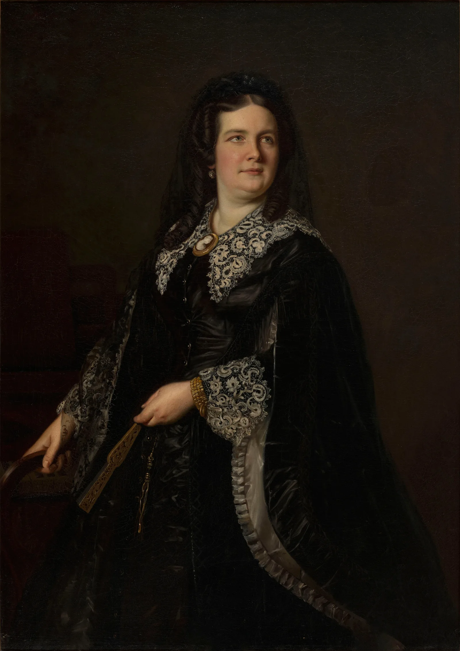 Portrait Of Emilia Reszke Wall Art by Józef Simmler - Canvas Print