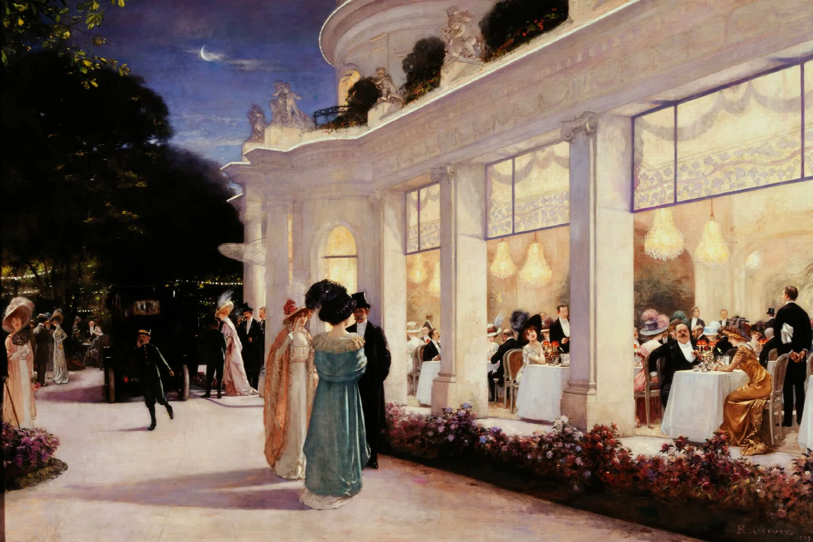 Une Soiree Au Pre Catelan Wall Art by Henri Gervex - Canvas Print