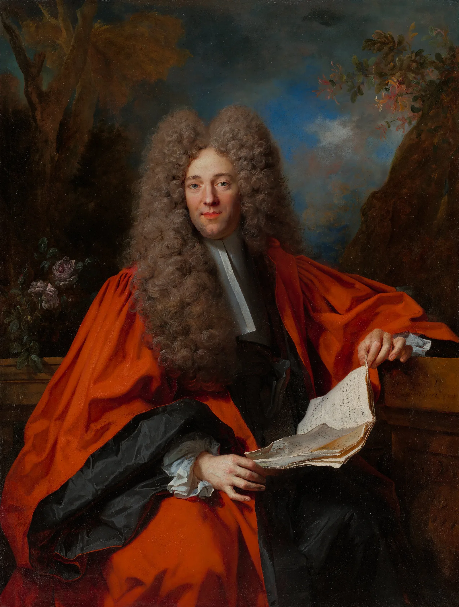Portrait Of Charles Leonor Aubry Marquis De Castelnau Wall Art by Nicolas de Largillière - Canvas Print