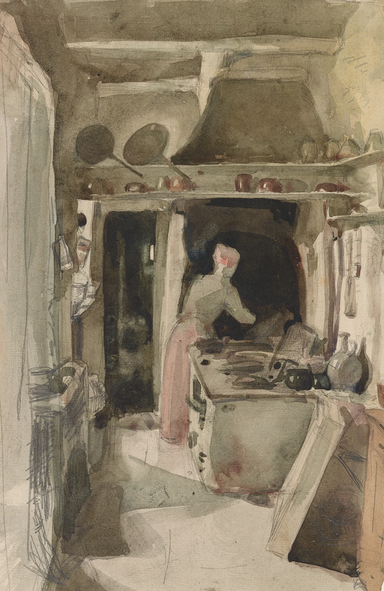 The Kitchen 3 Wall Art by James Abbott McNeill Whistler - Canvas Print