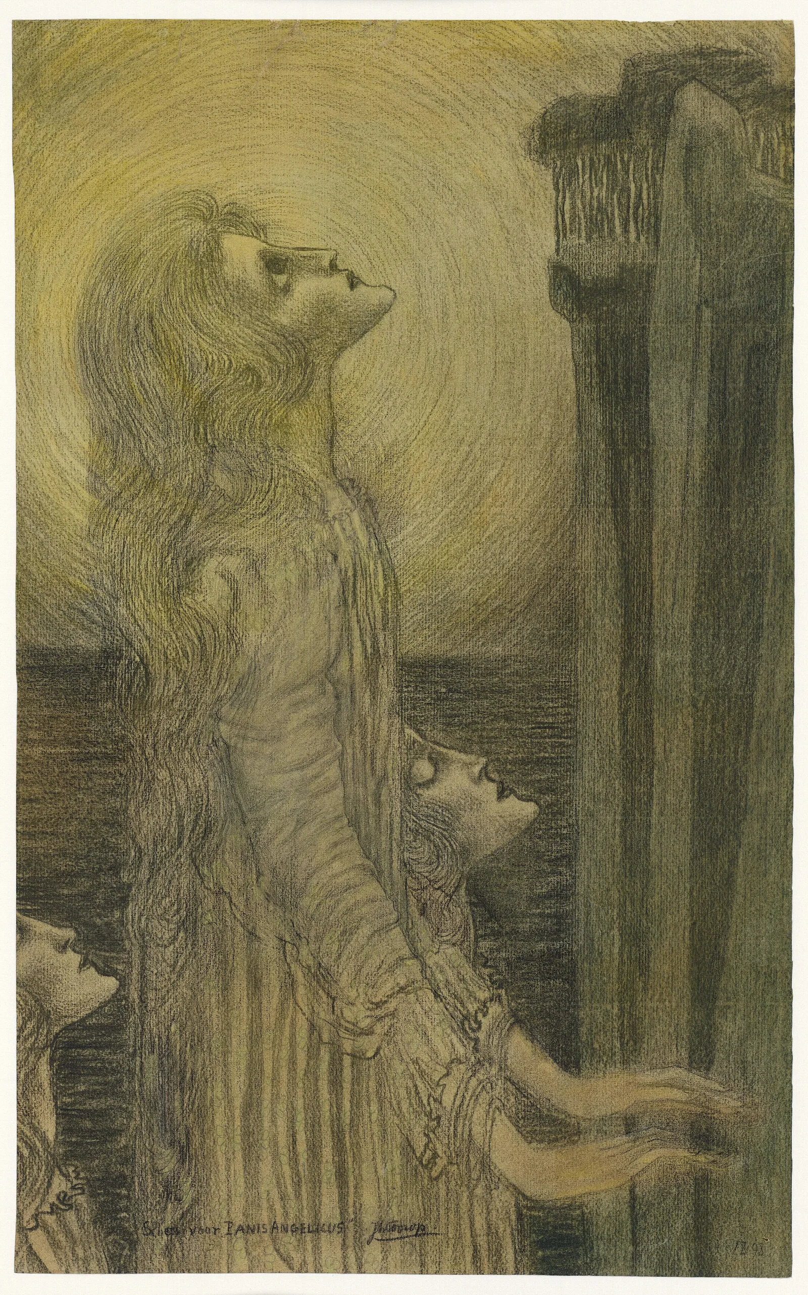 Schets Voor Panis Angelicus Wall Art by Jan Toorop - Canvas Print