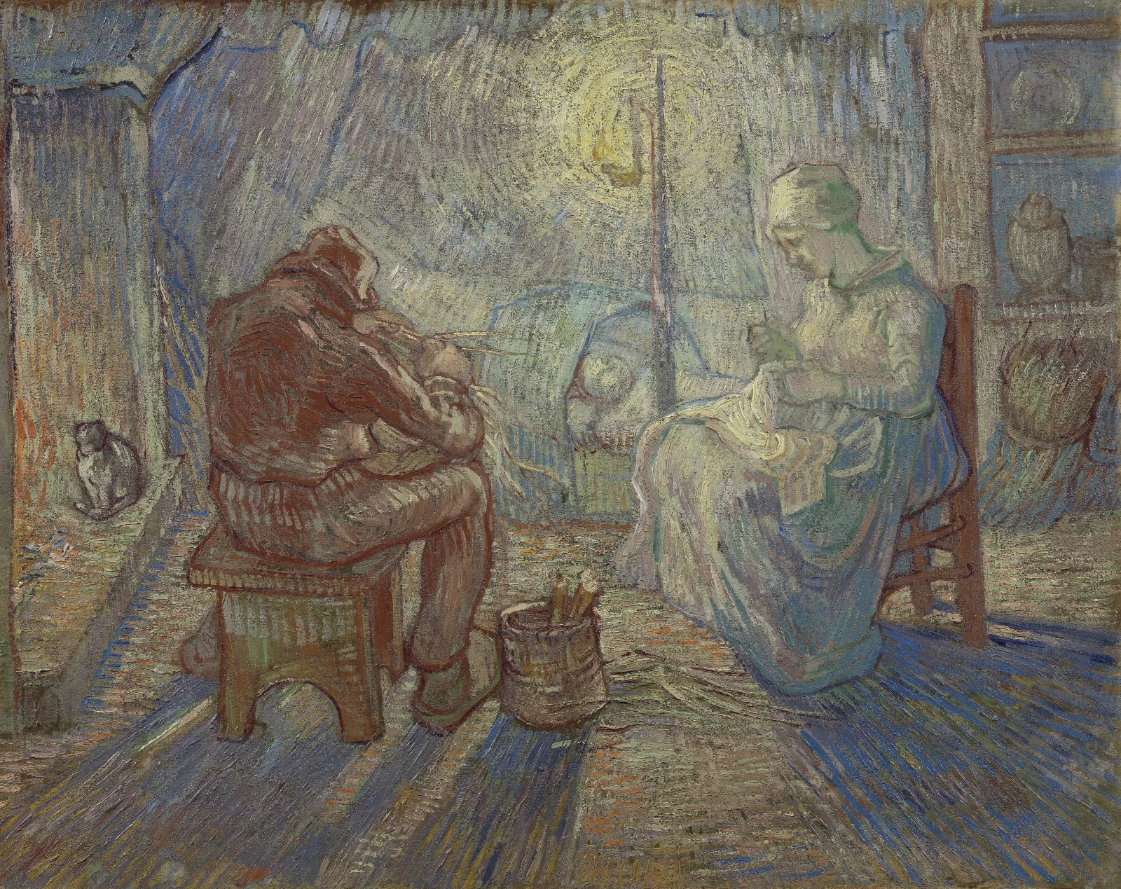 Night After Millet Wall Art by Vincent van Gogh - Canvas Print