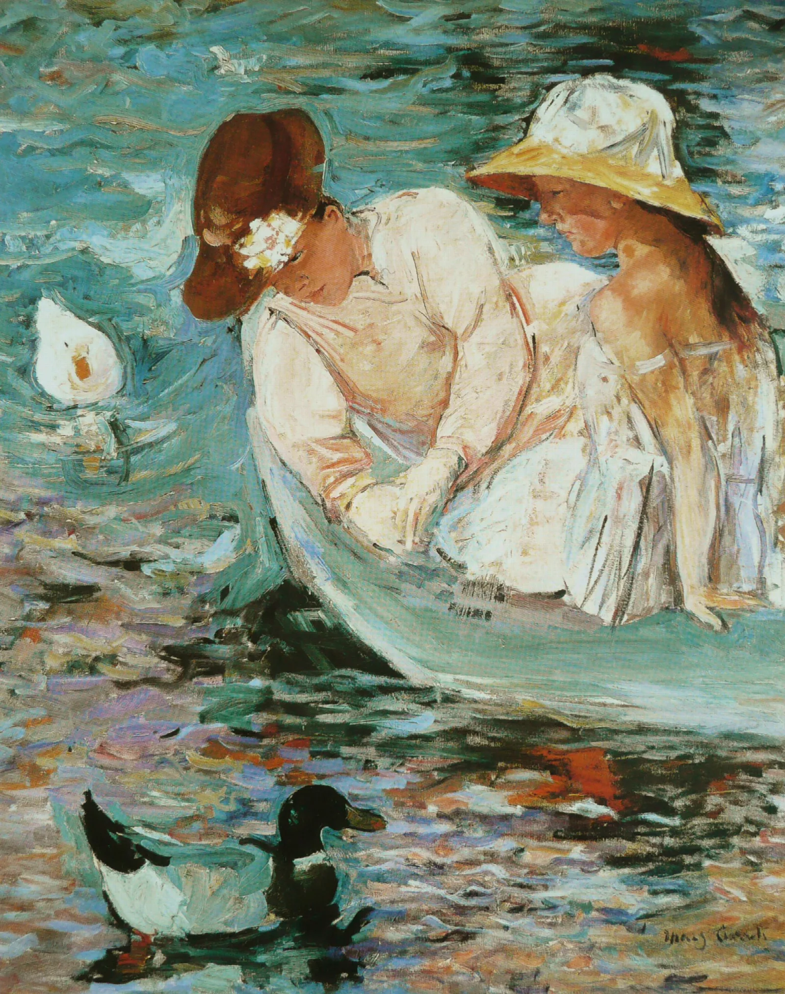 Summertime 5 Wall Art by Mary Cassatt - Canvas Print