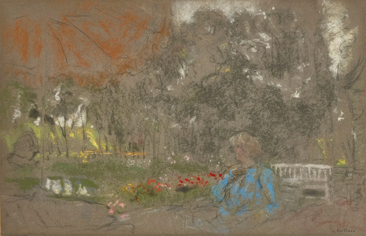 Lucy Hessel Sur La Terrasse Wall Art by Édouard Vuillard - Canvas Print