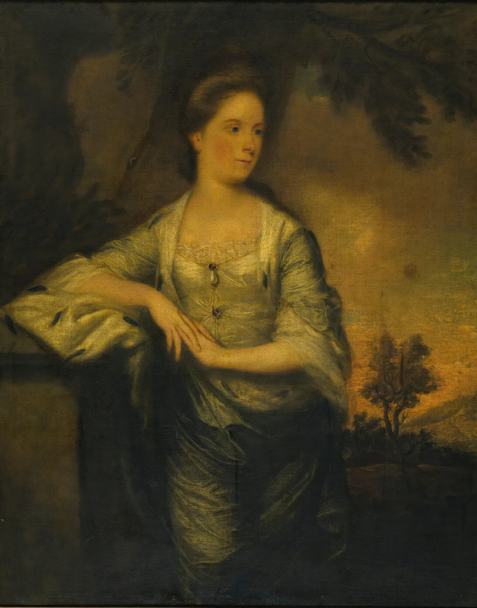 Portrait Of Lady Mary Crosbie Wall Art by Sir Joshua Reynolds - Canvas Print